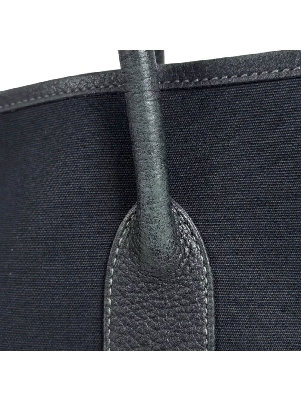 Hermes Garden Party PM Tote Toile Officier Noir